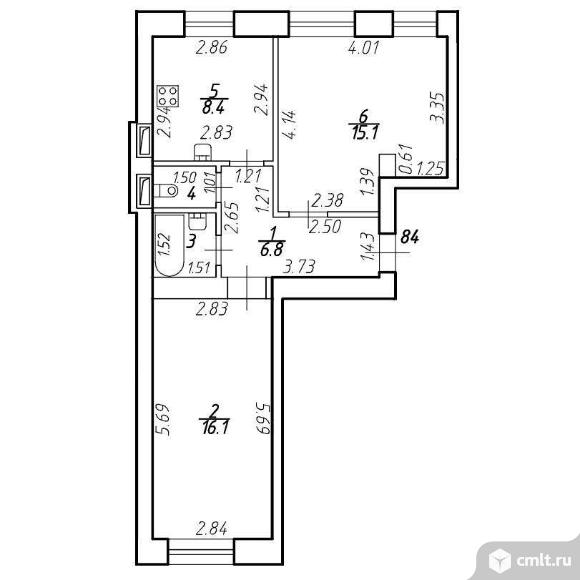 Продам 2-комн. квартиру 50.2 кв.м.. Фото 1.