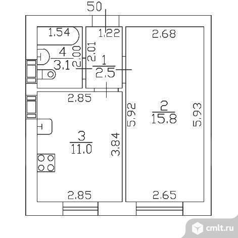 Продам 1-комн. квартиру 32.4 кв.м.. Фото 1.
