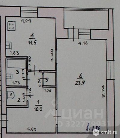 1-комнатная квартира 51,1 кв.м. Фото 15.