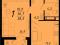 1-комнатная квартира 38,3 кв.м. Фото 3.