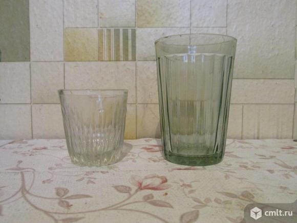 Стаканы гранёные новые и стопки СССР. Фото 1.
