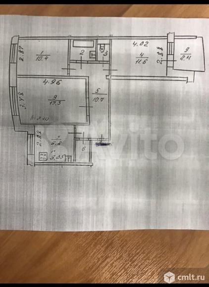 3-комнатная квартира 66,2 кв.м. Фото 20.