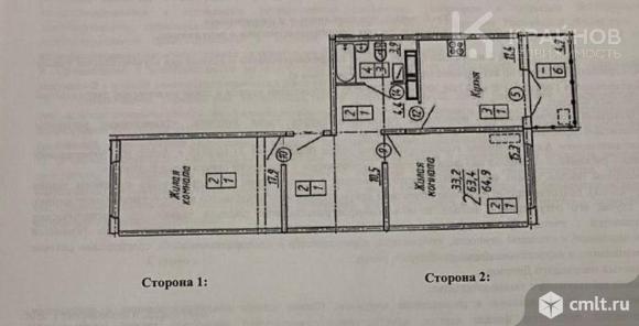 2-комнатная квартира 65 кв.м. Фото 1.