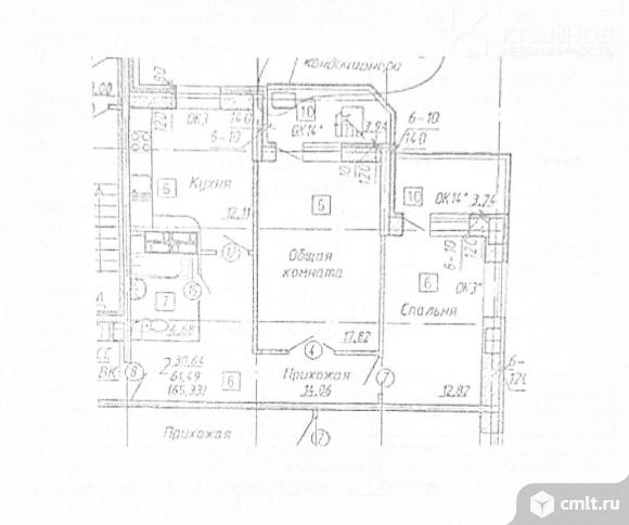 2-комнатная квартира 65,33 кв.м. Фото 1.