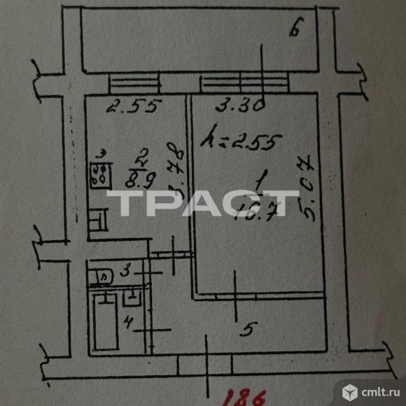 1-комнатная квартира 40,1 кв.м. Фото 17.