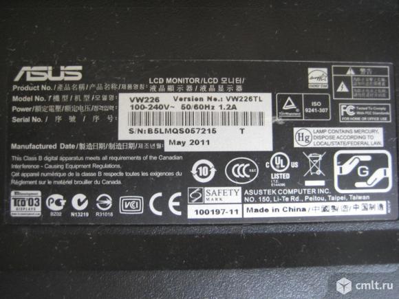 Монитор ж/к Asus. Фото 2.