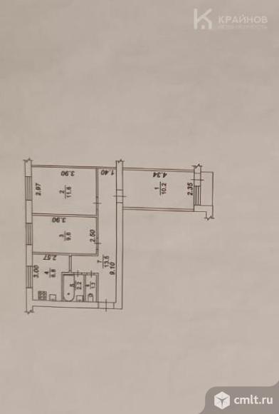 3-комнатная квартира 56 кв.м. Фото 1.