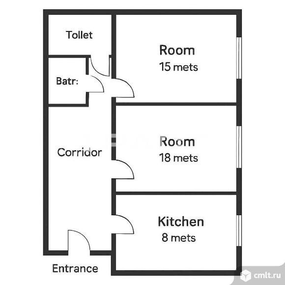 2-комнатная квартира 53,5 кв.м. Фото 16.