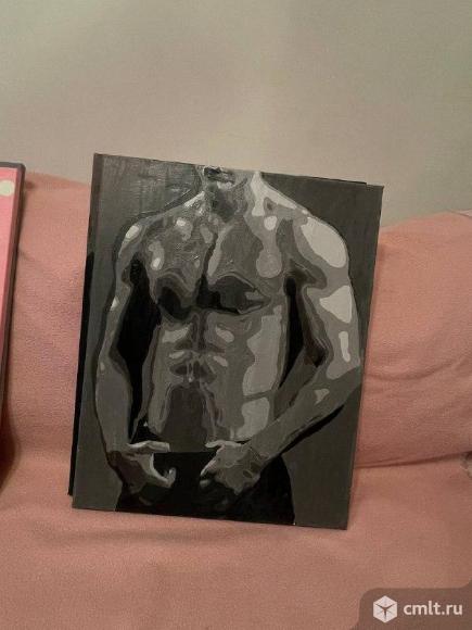 Продам картину  акрил 40х 50" Тренер". Фото 1.