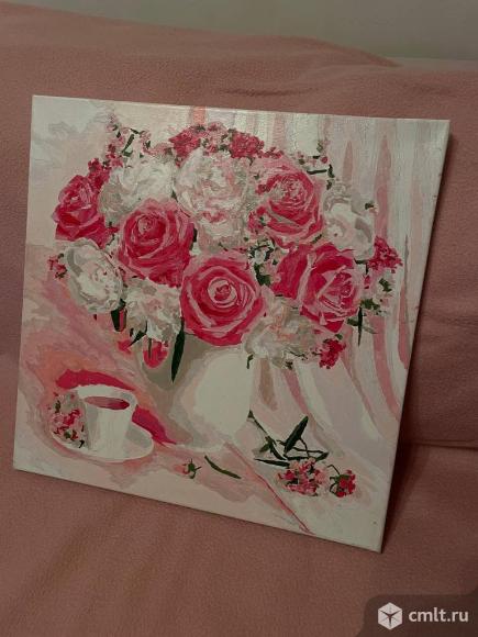 Продам картину 40х40 "Розы". Фото 1.