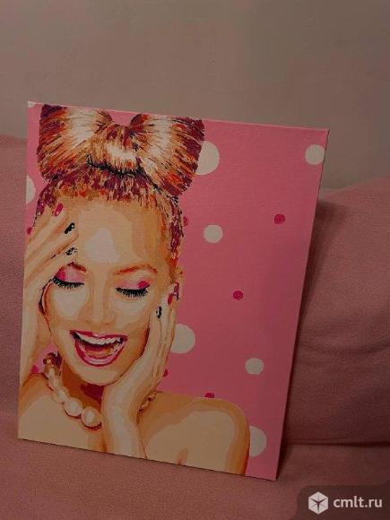 Продам  картину акрил 40х50 " Певица". Фото 1.