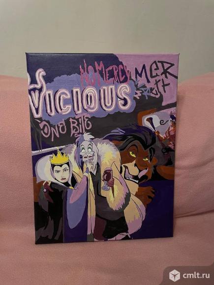 Продам картину акрил  40х50 " Дисней". Фото 1.