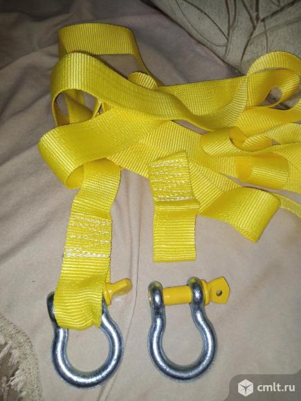 Трос буксировочный рывковый 5 метр 5 т новый. Фото 1.