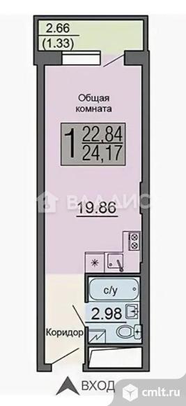 1-комнатная квартира 23 кв.м. Фото 11.