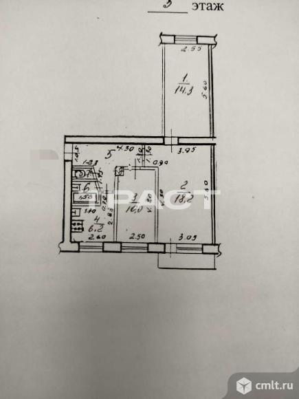 3-комнатная квартира 60 кв.м. Фото 19.