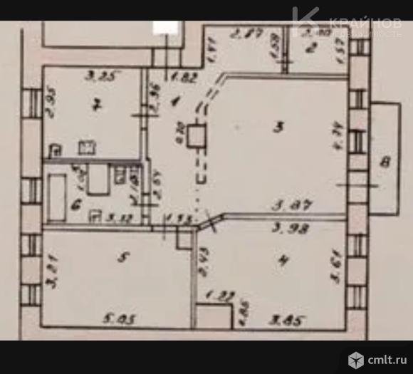 3-комнатная квартира 87,2 кв.м. Фото 1.