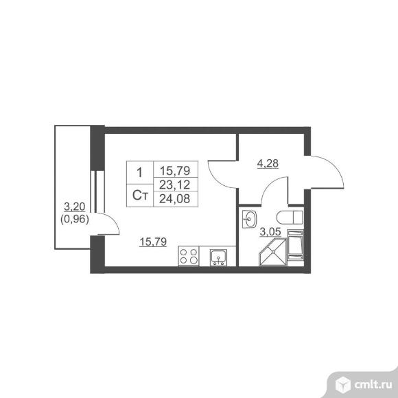 Продается студия 22.9 кв.м.. Фото 1.