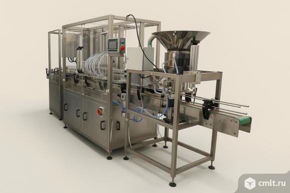 Линия розлива и упаковки молока (ПЭТ, стекло, до 3000 бут/час). Фото 1.