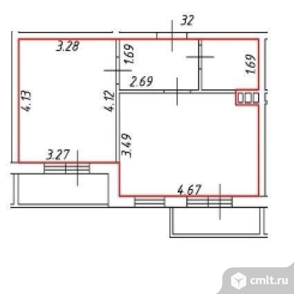 Продам 1-комн. квартиру 37.2 кв.м.. Фото 1.