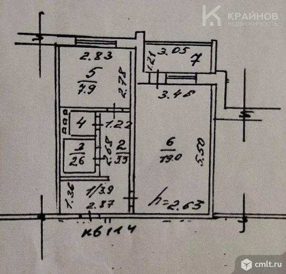 1-комнатная квартира 38 кв.м. Фото 1.