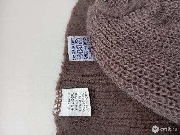 Шапка женская и шарф комплект вязаный новый ангора. Фото 4.