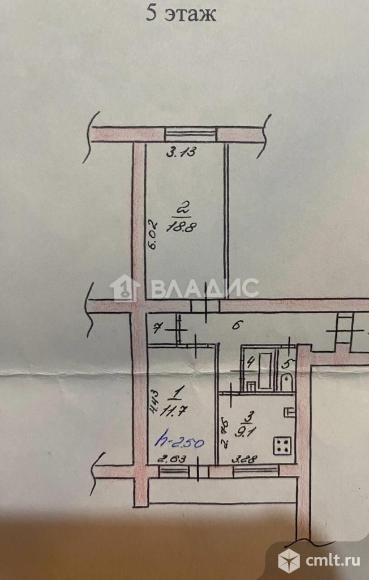 2-комнатная квартира 55,6 кв.м. Фото 14.