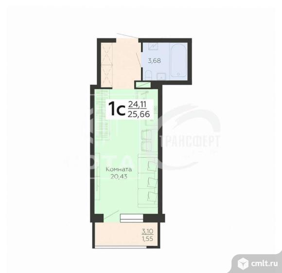 1-комнатная квартира 26 кв.м. Фото 9.