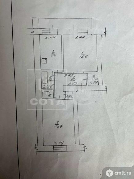 2-комнатная квартира 50,2 кв.м. Фото 20.