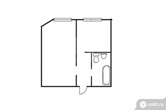 1-комнатная квартира 39,5 кв.м. Фото 17.