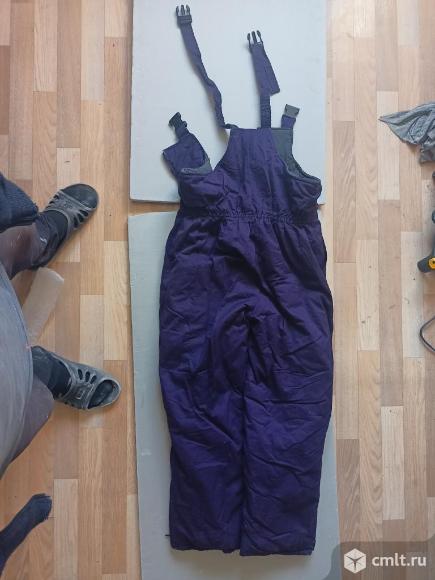 Штаны рабочие утепленные на лямках с молнией. Фото 6.