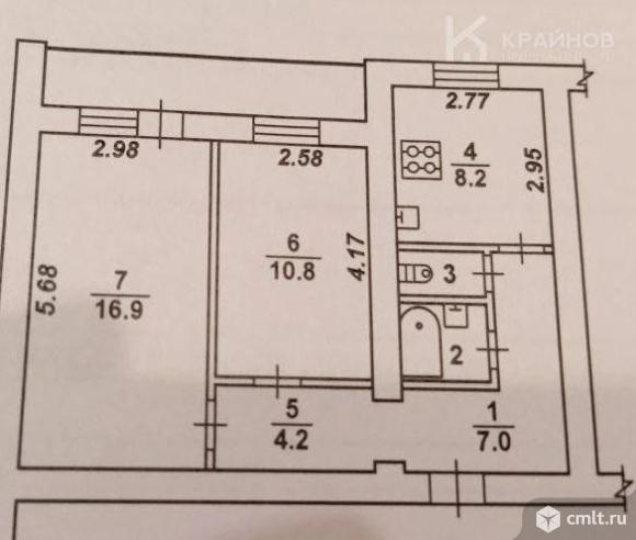 2-комнатная квартира 50,9 кв.м. Фото 1.