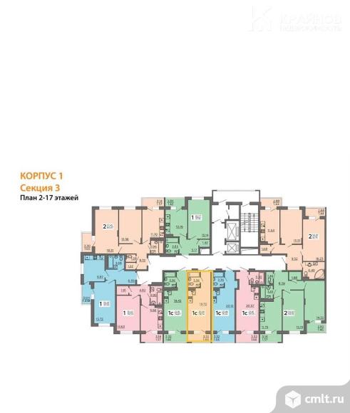 2-комнатная квартира 60,67 кв.м. Фото 1.