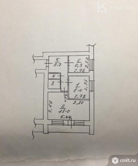 2-комнатная квартира 45 кв.м. Фото 1.