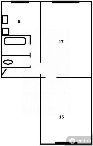 2-комнатная квартира 44,5 кв.м. Фото 16.
