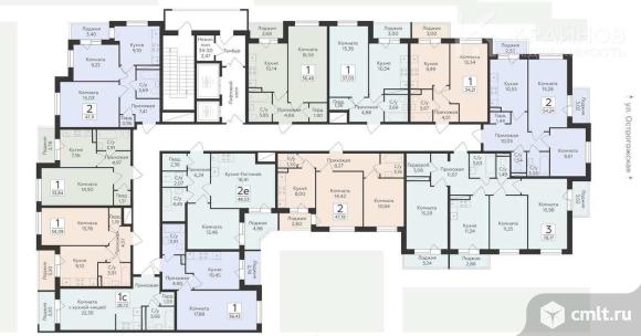 1-комнатная квартира 34,09 кв.м. Фото 15.