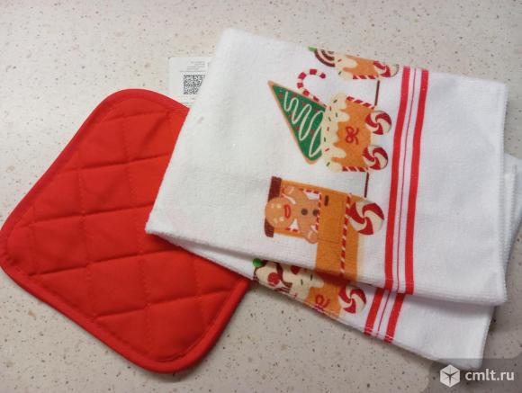 Набор для кухни новый полотенце + прихватка. Фото 5.