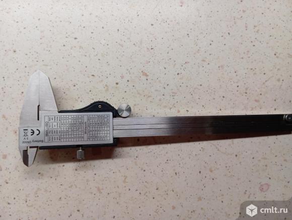 Штангенциркуль электронный металлический с глубиномером 150мм. Фото 3.