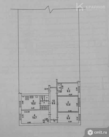 4-комнатная квартира 73,7 кв.м. Фото 1.
