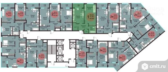 1-комнатная квартира 49,69 кв.м. Фото 13.