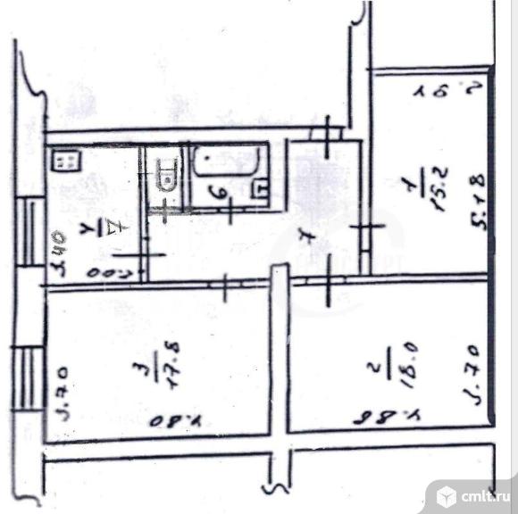 3-комнатная квартира 71 кв.м. Фото 18.