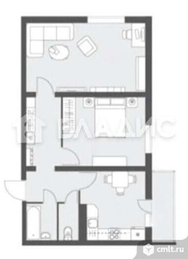 2-комнатная квартира 56,3 кв.м. Фото 20.