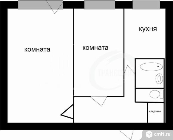 2-комнатная квартира 44,7 кв.м. Фото 19.