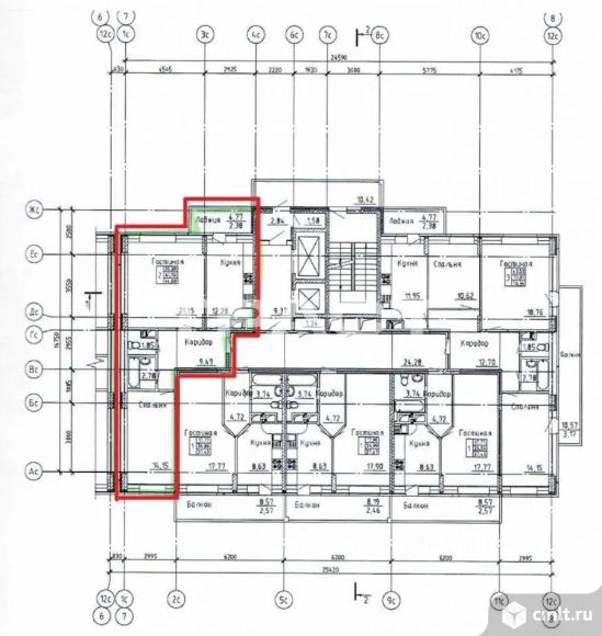 2-комнатная квартира 64,1 кв.м. Фото 16.