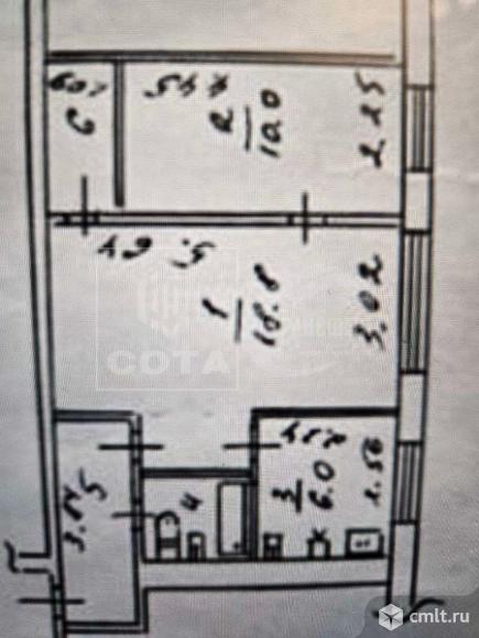 2-комнатная квартира 44 кв.м. Фото 8.