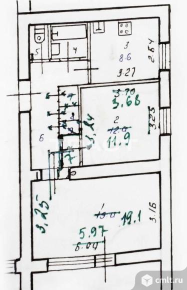 2-комнатная квартира 54 кв.м. Фото 10.
