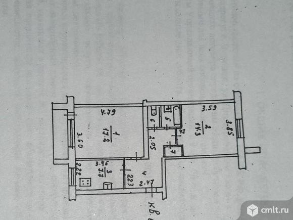 2-комнатная квартира 54,3 кв.м. Фото 1.