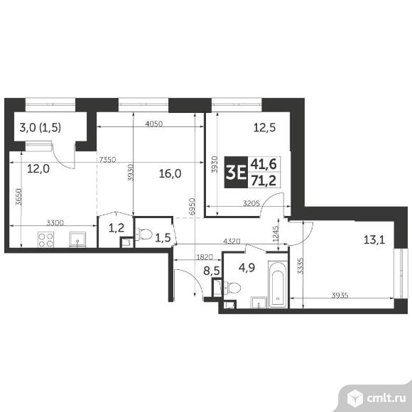 Продам 3-комн. квартиру 71.2 кв.м.. Фото 1.