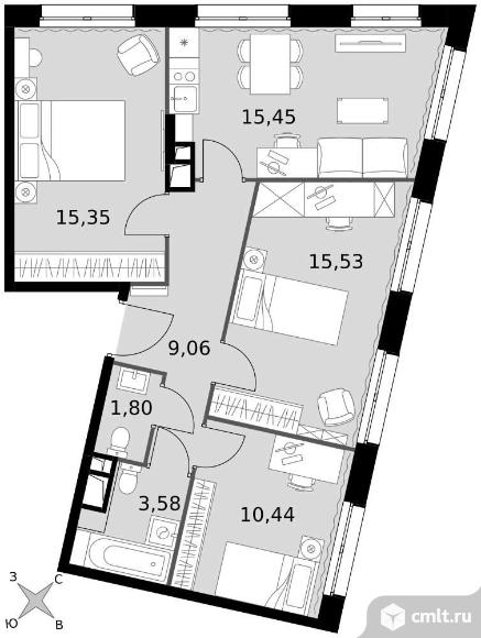 Продам 3-комн. квартиру 71.21 кв.м.. Фото 1.