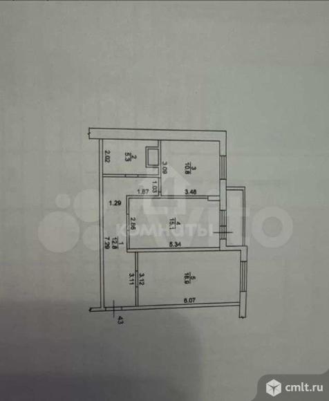 2-комнатная квартира 62,9 кв.м. Фото 16.