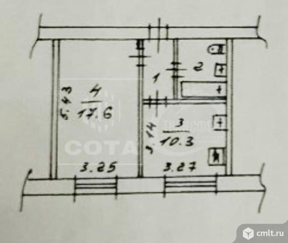 1-комнатная квартира 35 кв.м. Фото 16.